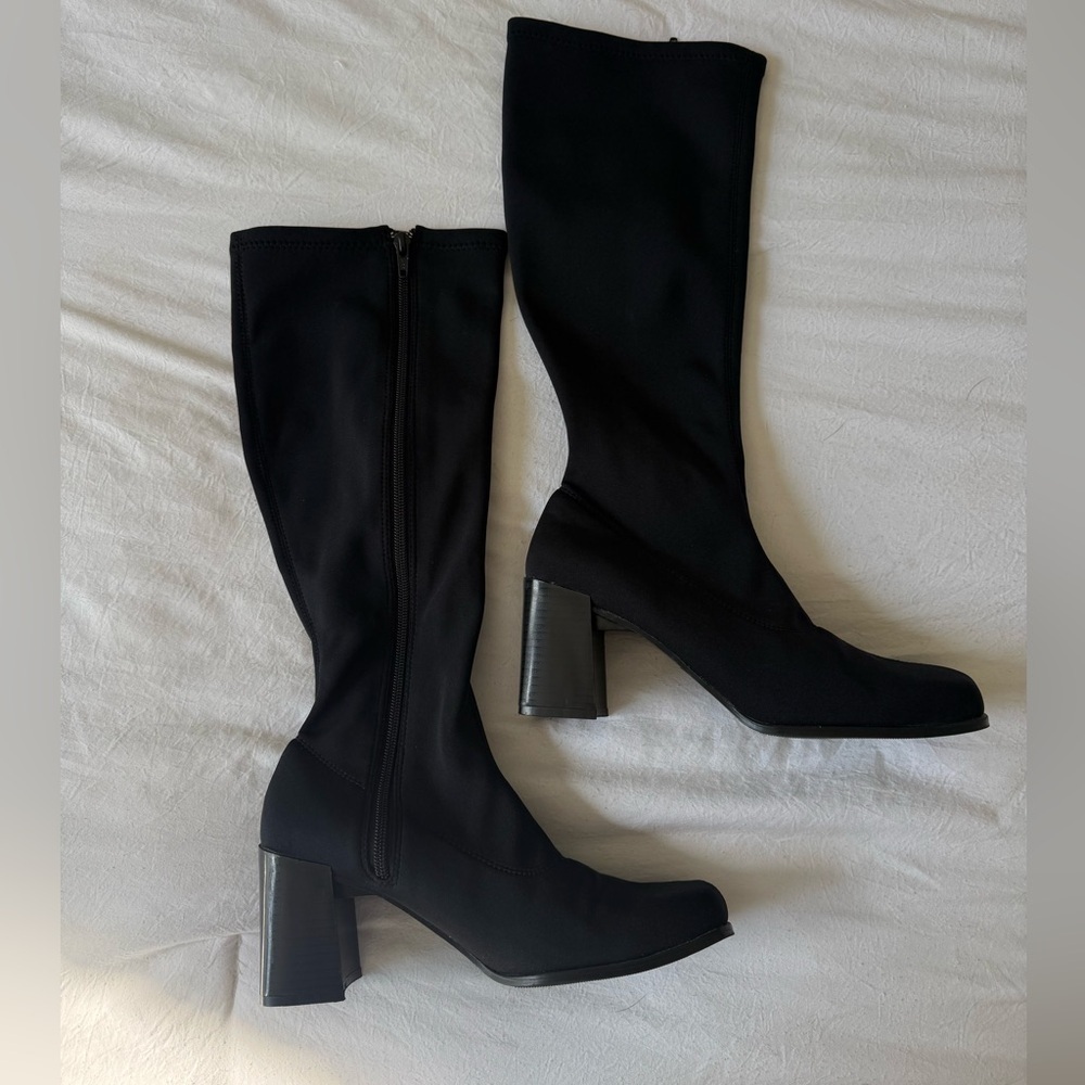 Mossimo | 90s-y2k square toe fabric knee high boots